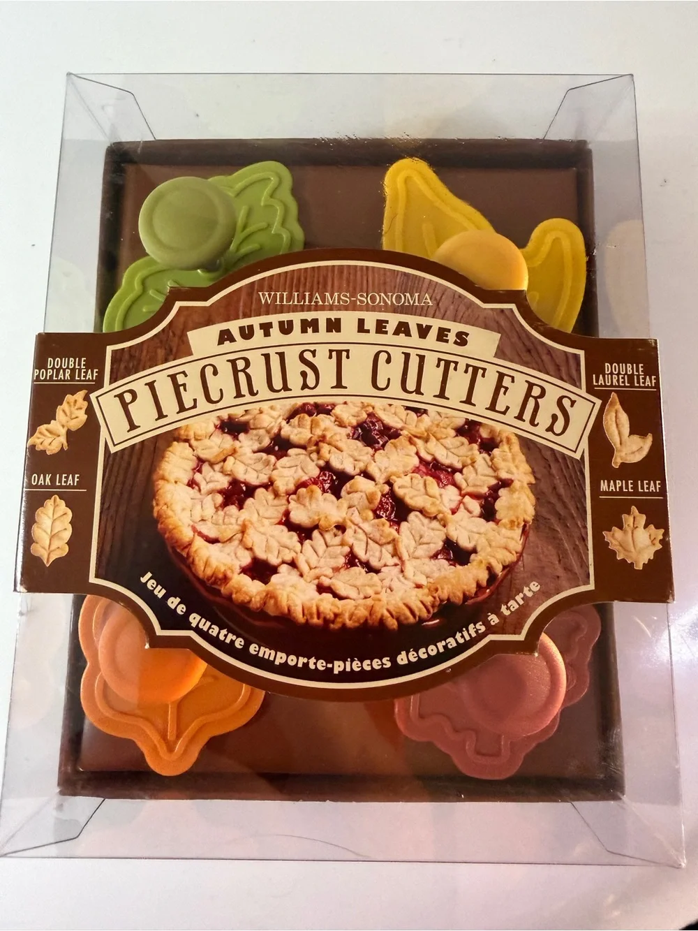 Williams Sonoma Autumn Leaves Piecrust Cutters - NIB from 2010